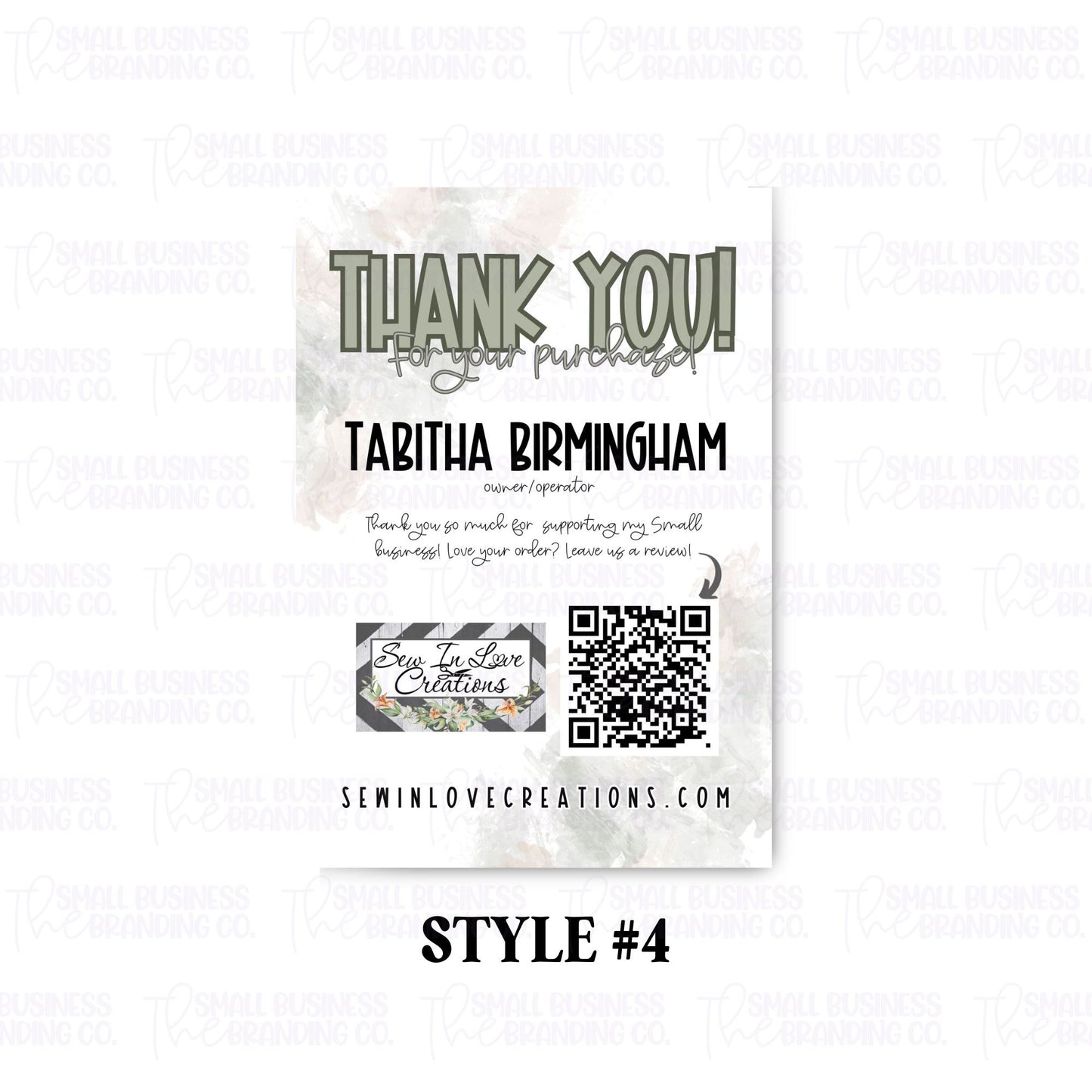 Custom Thank You Card