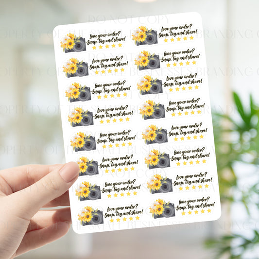 RTS- Sunflower Collection - Tag and Share - Sticker Sheet