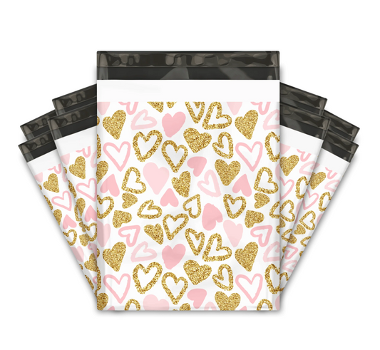 10x13 Pink Hearts - 10ct